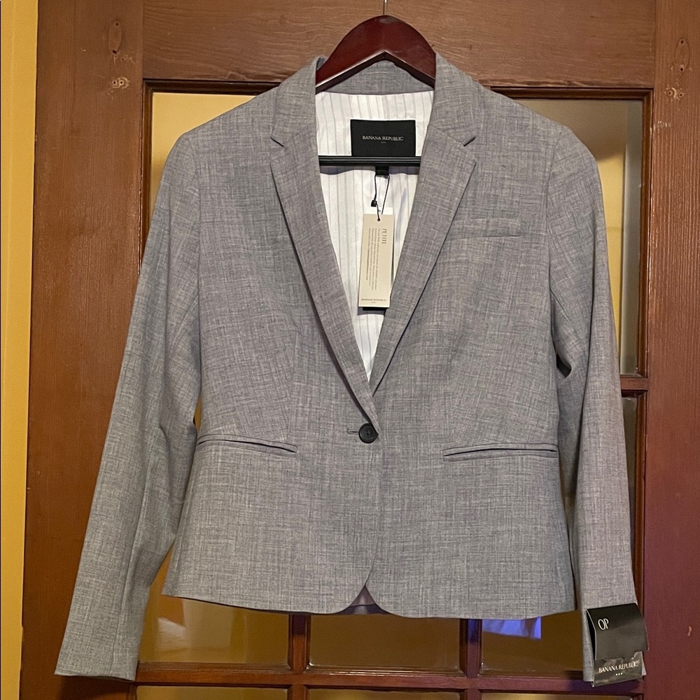 Banana Republic Light Gray Blazer